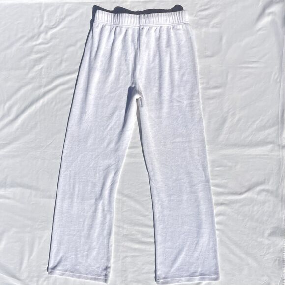 Vintage Y2K Baby Phat Velour Pants Womens Medium White Drawstring Lounge - Picture 3 of 6